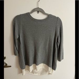 The Limited 2-in-1 Grey (with white under shirt) Sweater